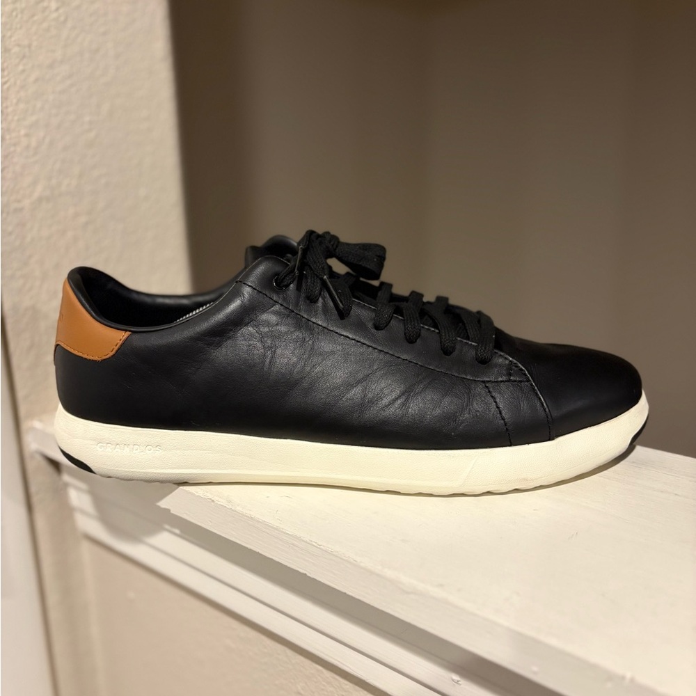 Cole Haan Men Grandpro Tennis Sneaker Black/British Tan C23877 US 13 WIDE - Picture 4 of 9